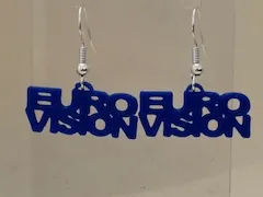 Eurovision Earrings fast print