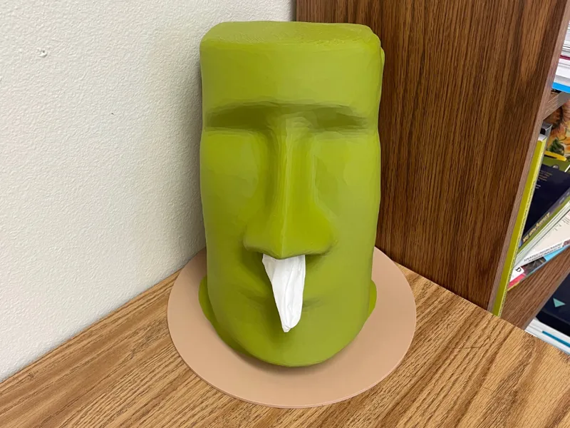 Moai Tissue Dispenser with Tissue Box and Stand