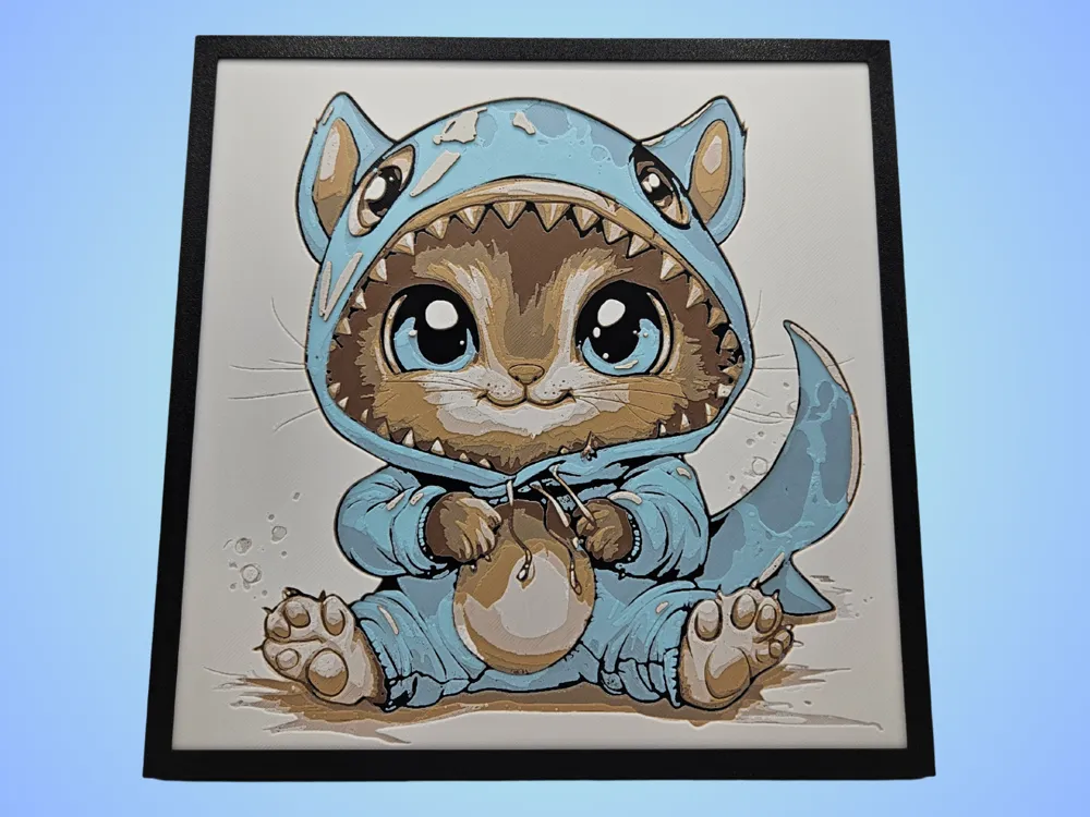 Kitten in a Shark Onesie