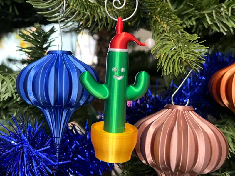 The Crazy Christmas Cactus Tree & desk ornaments