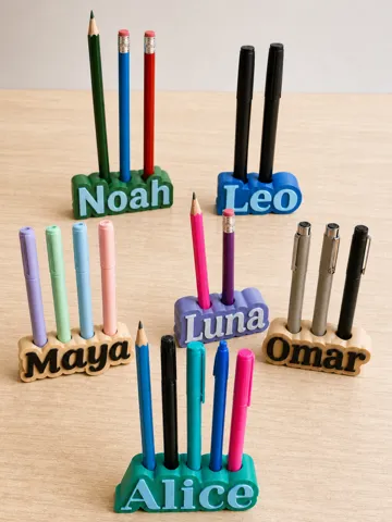 Soporte: Multilingual Custom Name Pencil Holder Generator — vista de referencia 2