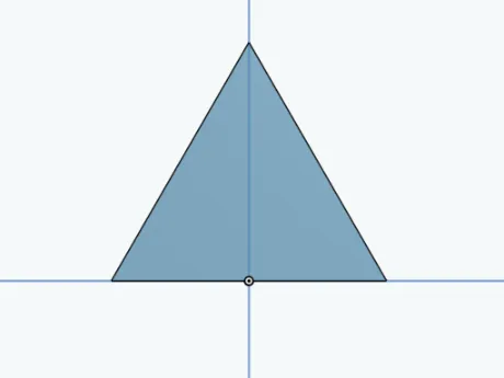 Flat Equilateral Triangle 42mm 2D Geometric Shape