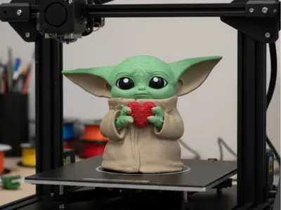 Grogu Holding a Heart