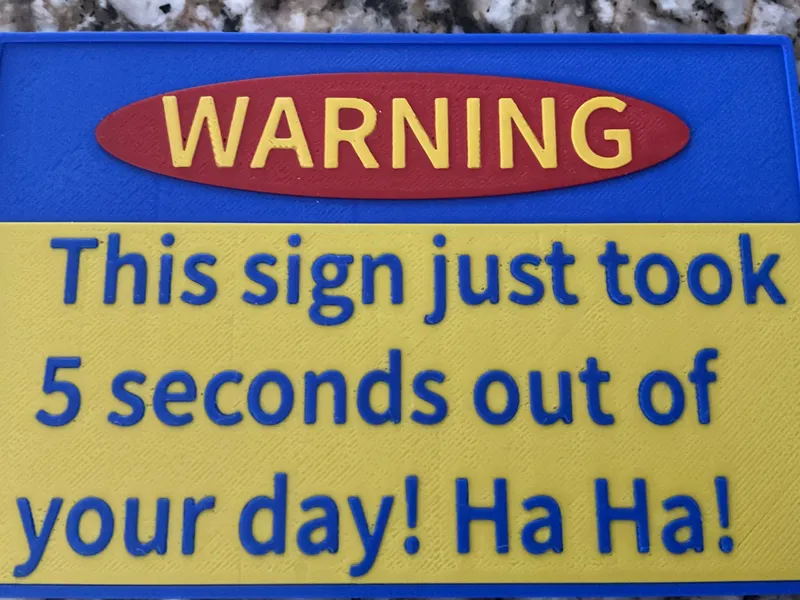 Time Wasting Sign