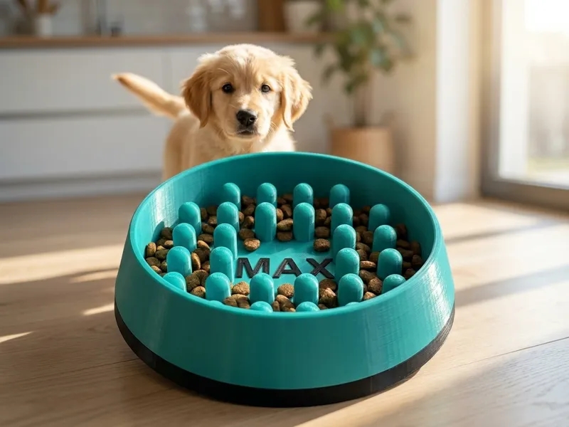 Dual-Color Puzzle Slow Feeder
