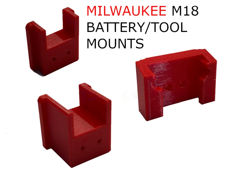 Milwaukee M18 Battery and Tool mounts