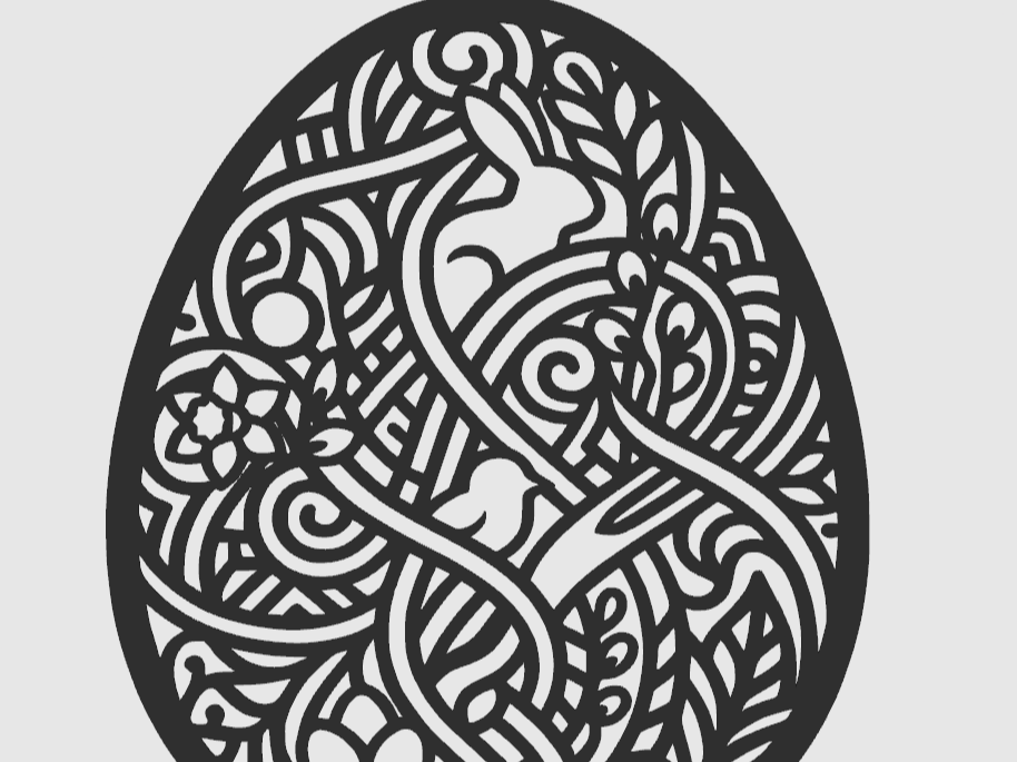 Easter Egg Silhouette