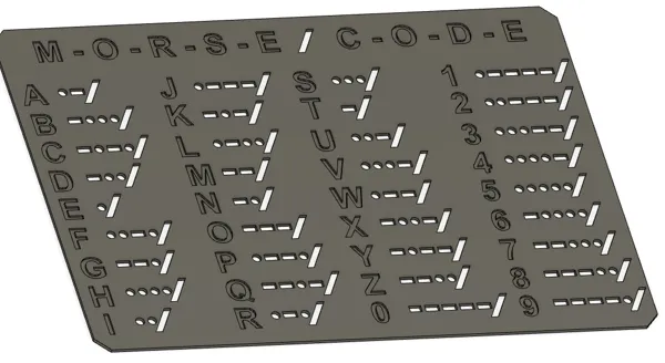 Gabarit code Morse