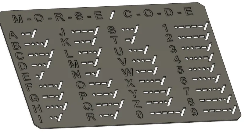 Morse code template 