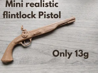 Realistic Mini flintlock pistol