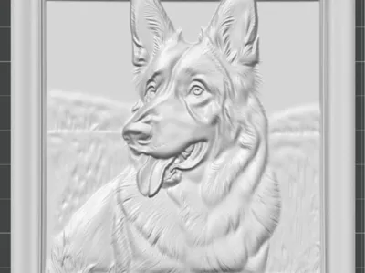 german sheperd 3d picture 