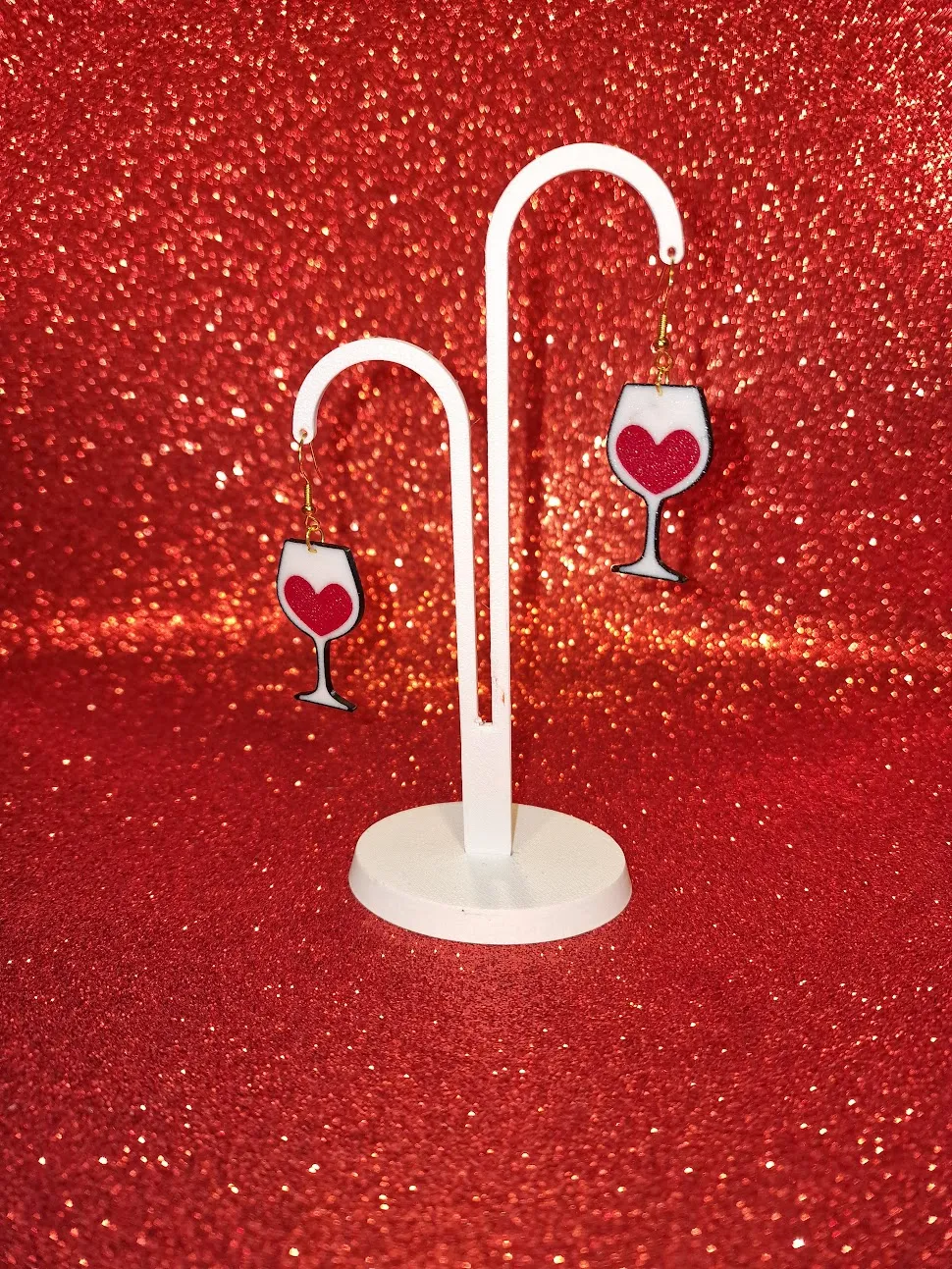Valentine cup earrings view 3