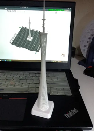 一体打印的广州塔 小蛮腰，不需要支撑，A1mini 也可以打印