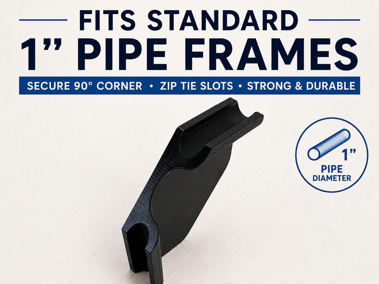 1" Pipe Frame Right Angle Corner Bracket 