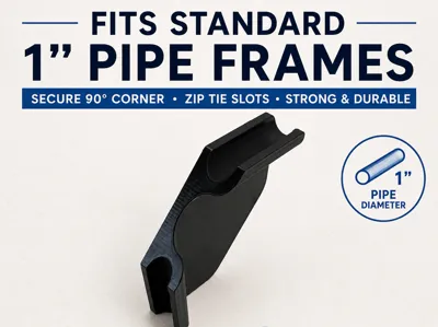 1" Pipe Frame Right Angle Corner Bracket 
