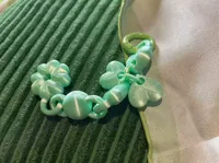 cute puffy four leaf clover flexi keychain