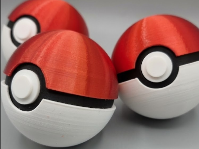 Easy-Print Multi-Part Poké Ball - 4 Pieces 