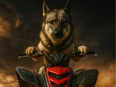 Dog on Quad