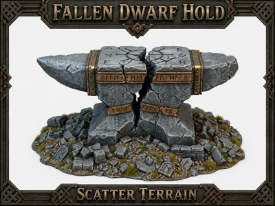 Fallen Dwarf Hold Scatter Terrain II - Anvil