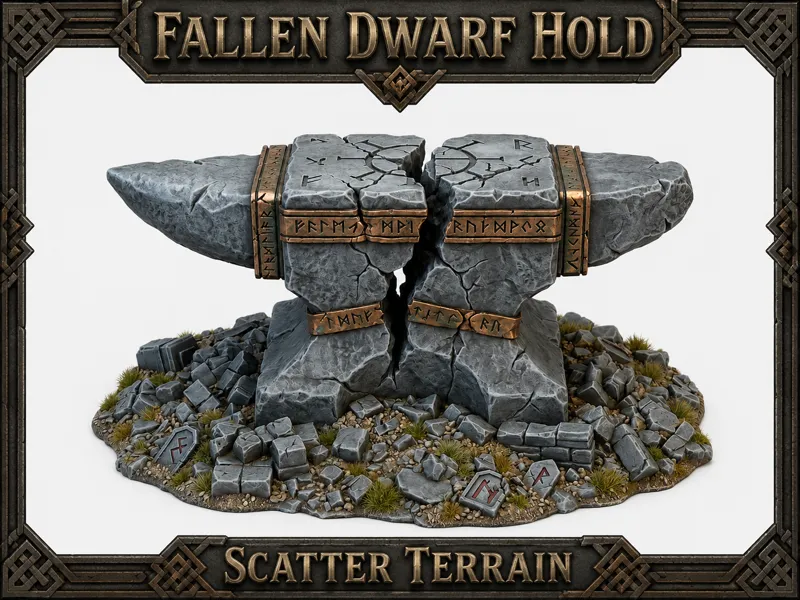 Fallen Dwarf Hold Scatter Terrain II - Anvil