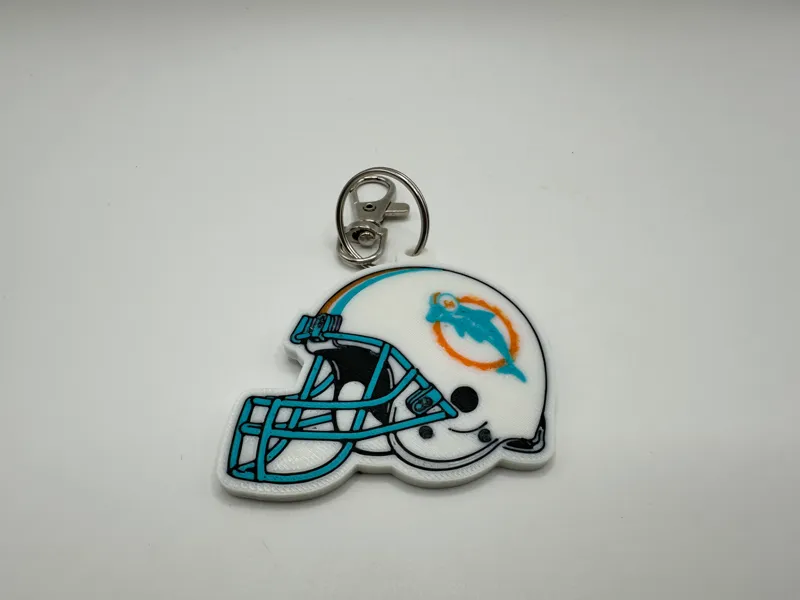 Miami Dolphins Helmet Keychain