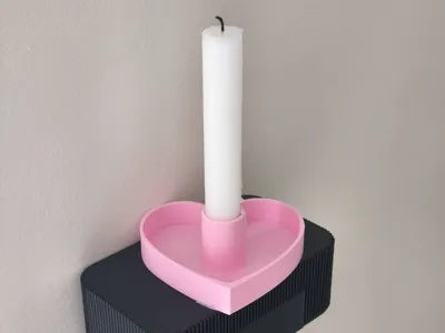 Universal Heart-Shaped Candle Holder