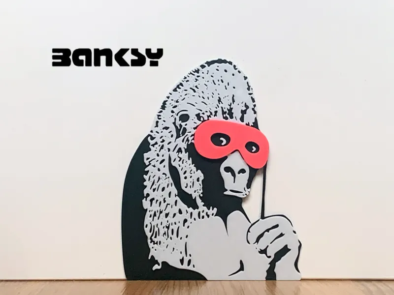 Banksy - Gorilla with Mask