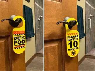 Bathroom Poo Sign