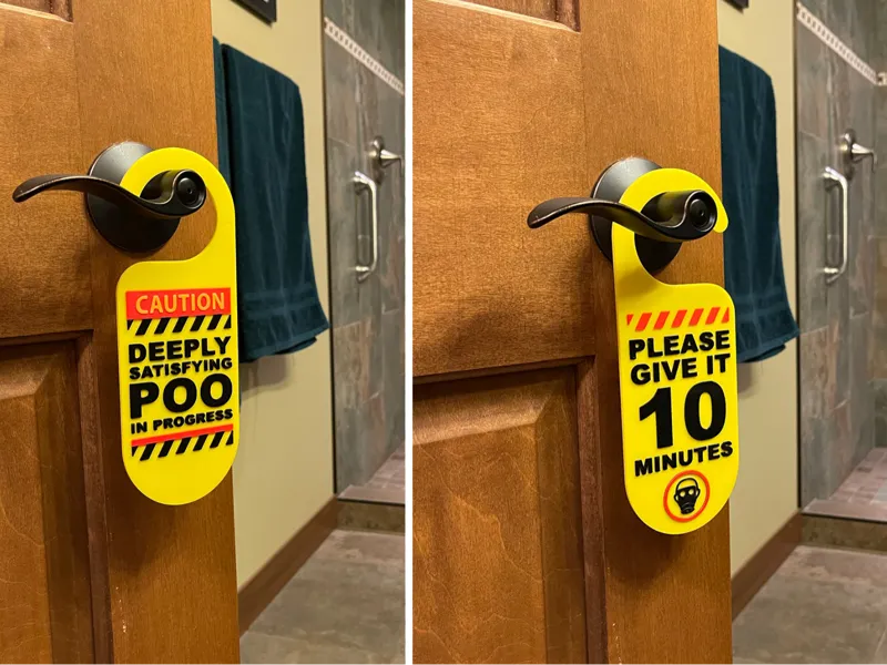 Bathroom Poo Sign