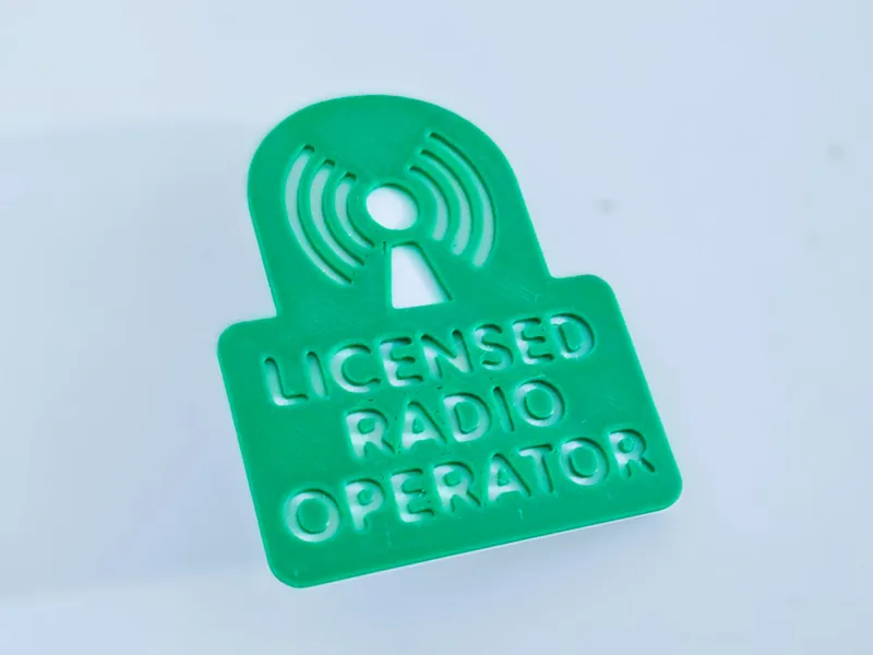 Licensed HAM Radio operator Pin / sign / badge