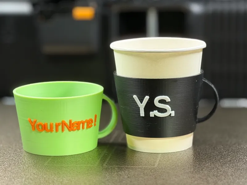 Customizable Paper Cup Holder (Personalized Text)