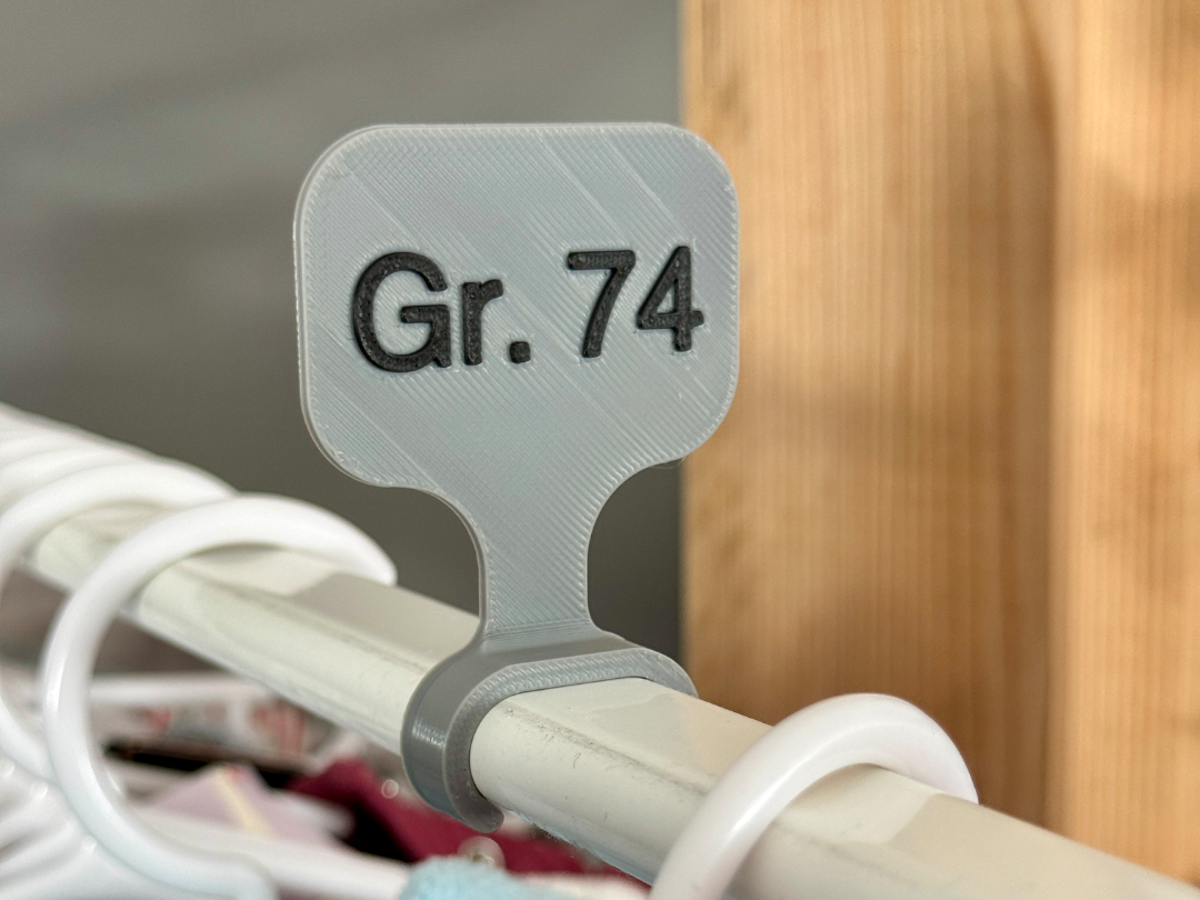Kleidergrößen-Schilder für IKEA MULIG