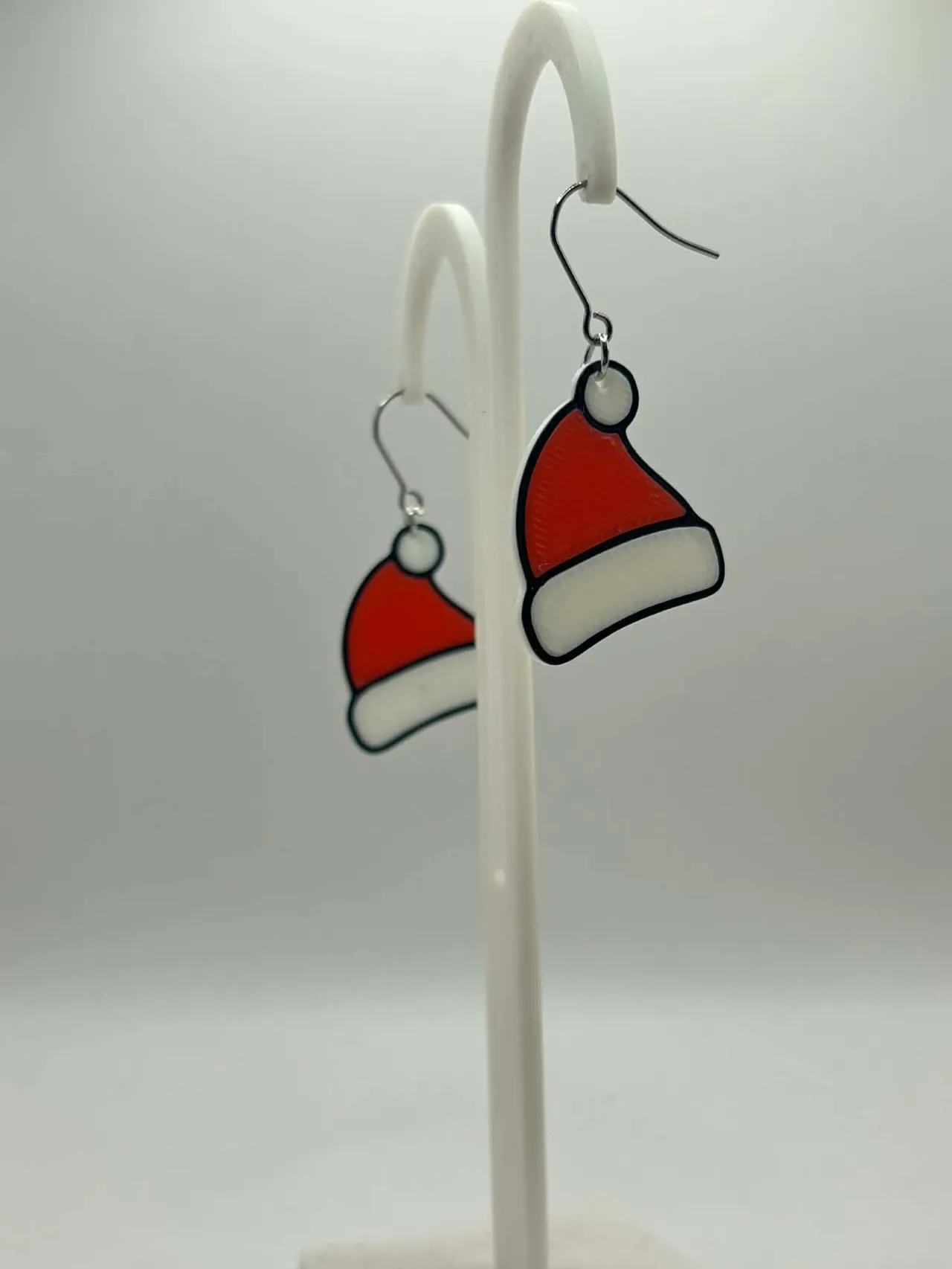 Christmas Santa Hat earrings view 2