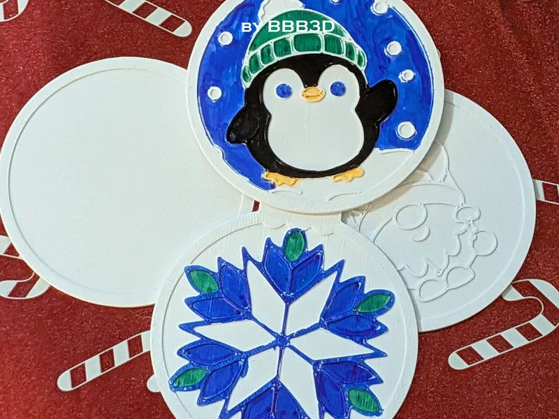 Winter Holiday & Christmas Ornament Color or Paint