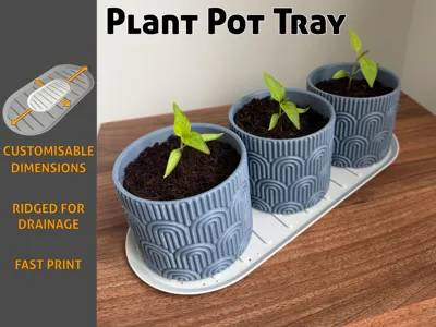 Plant Pot Drip Tray - Customisable Size