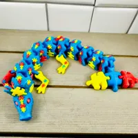 Dragon articulé sensibilisation à l'autisme — photo 1