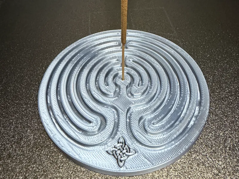 Labyrinth Incense Holder with Ash Catcher