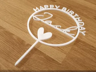 Personalized Happy Birthday Cake Topper
