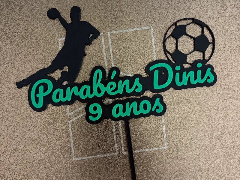 Topo de bolo - Andebol/Futebol