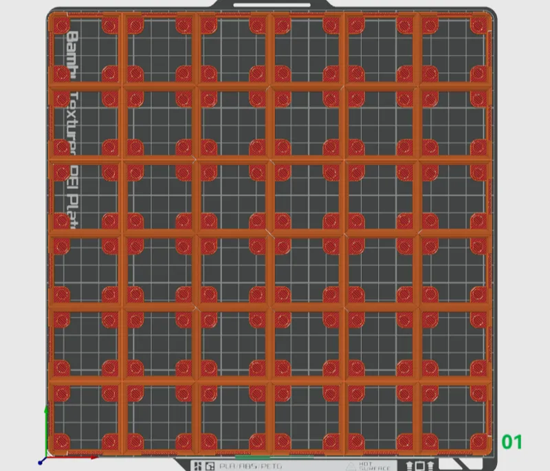 gridfinity connectable base 6x6 with magnet holes