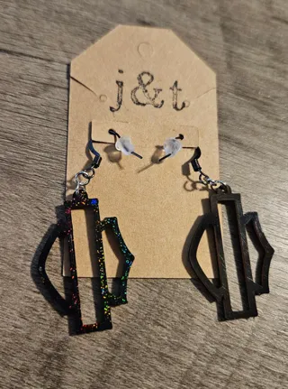 Bar and Shield earrings