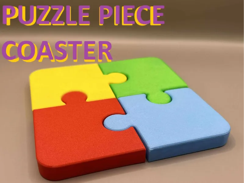 Puzzle Piece Coasters