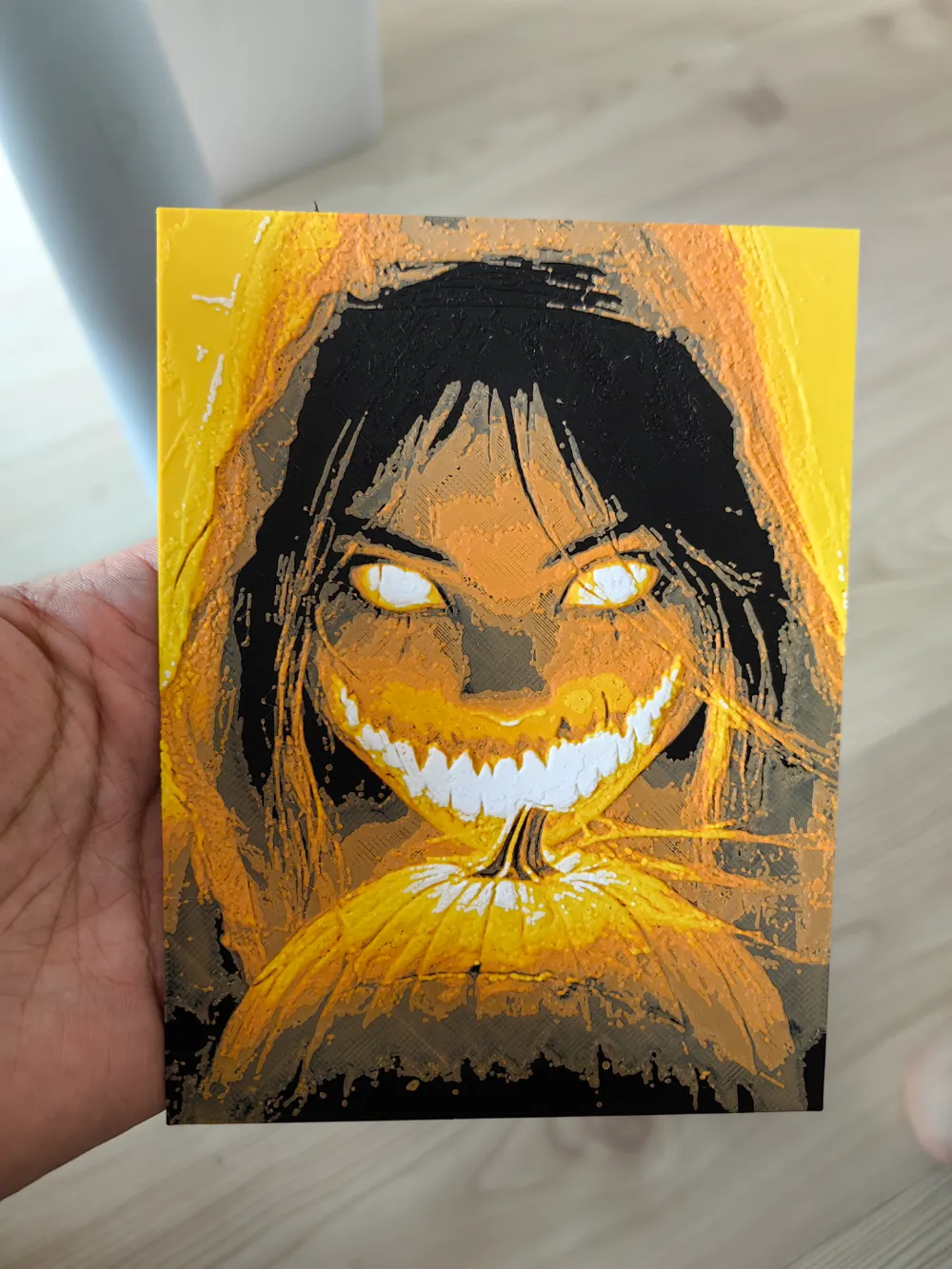 Halloween Spooky Jack-o'-lantern Ghost Relief Painting by liudongying ...