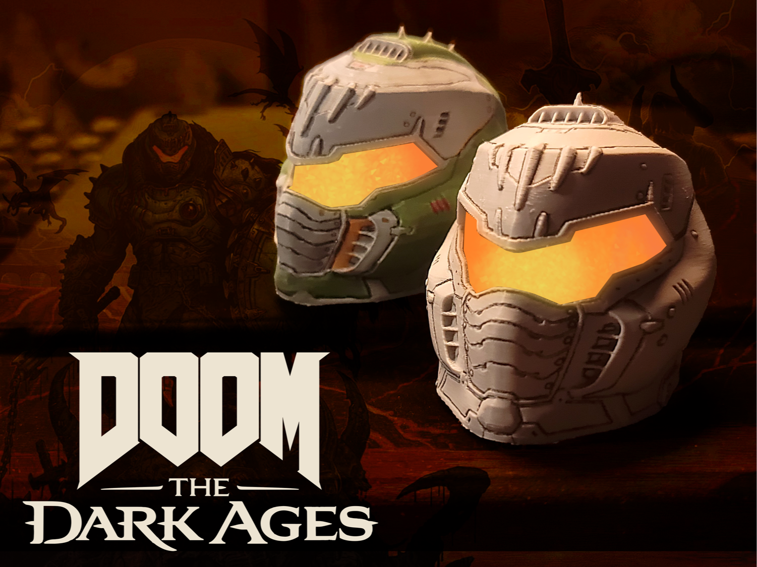 DOOM DARK AGE 头盔桌面摆件
