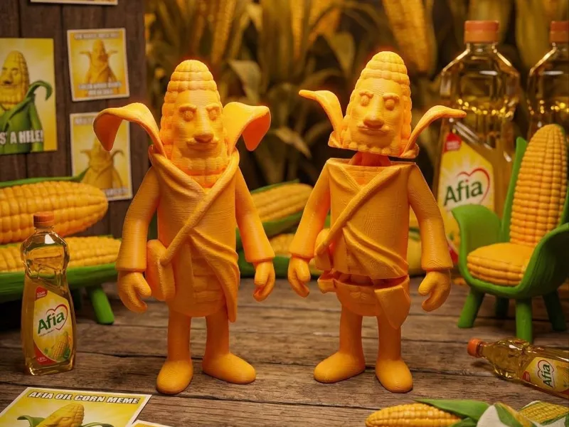 Afia Corn Man - Articulated Flexy Fidget & Statue