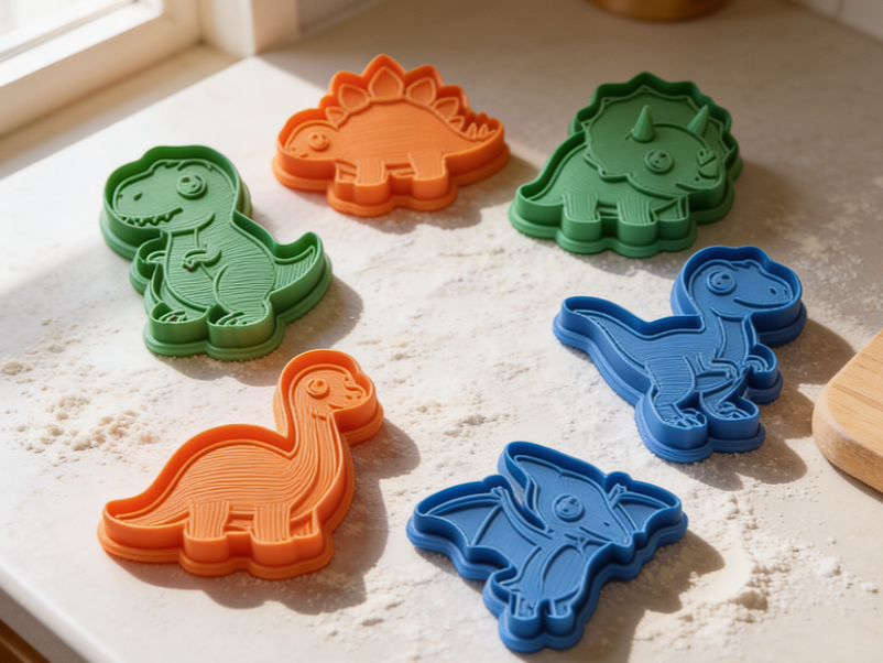 Dinosaurios cookie cutters +stamps #1