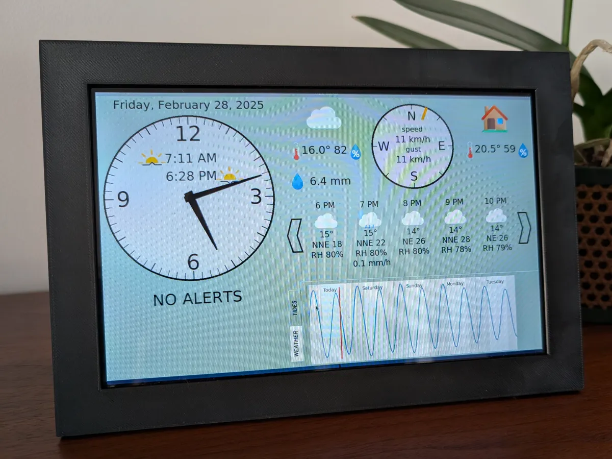 Cadre et support pour écran Waveshare 10.1DP-CAPLCD