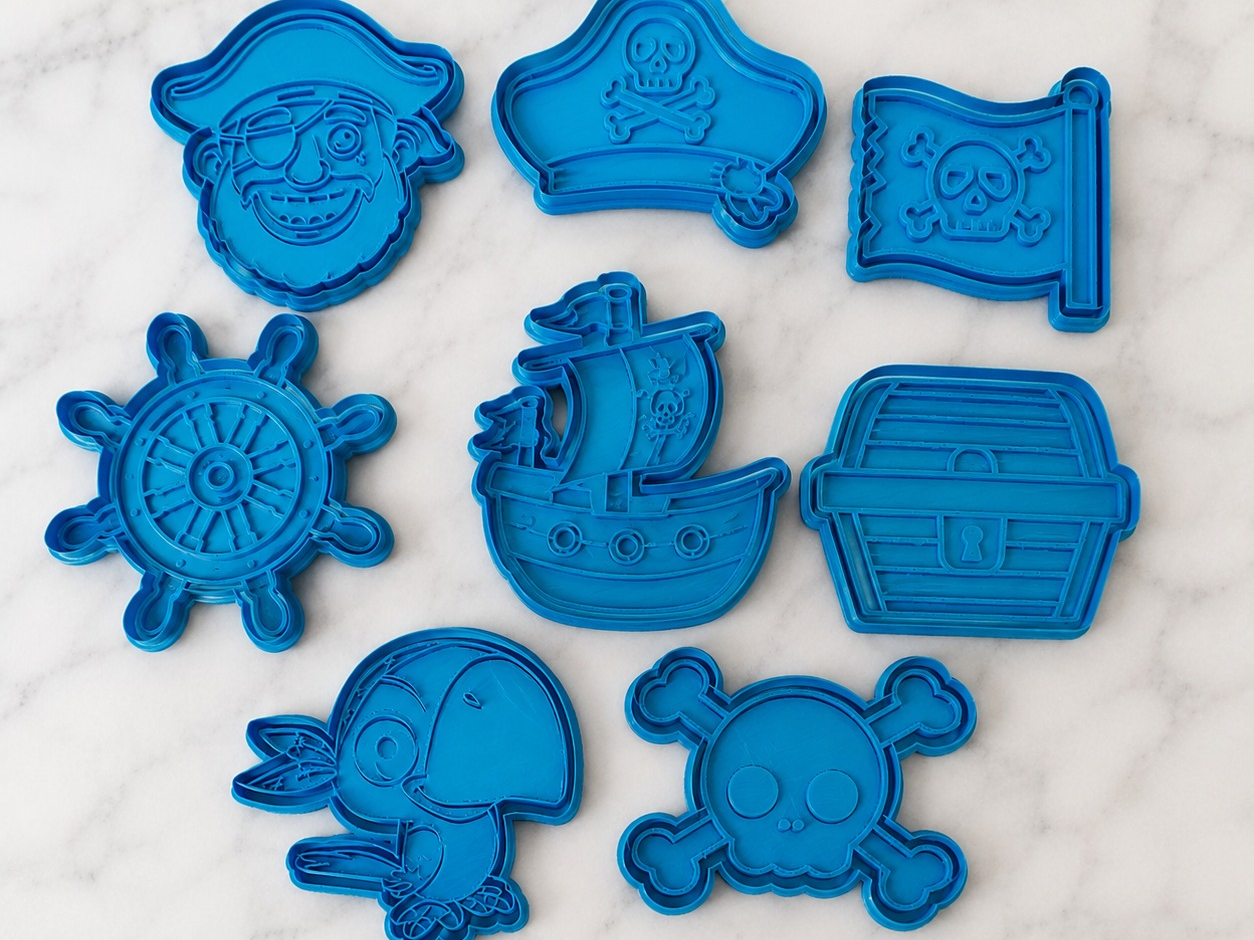 Cortadores de galletas Piratas set por 8