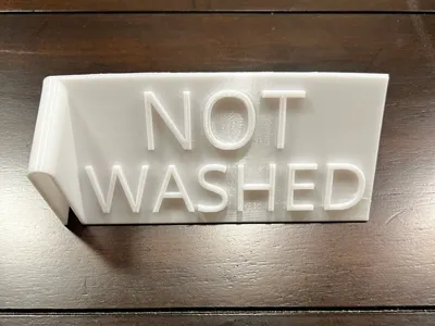 Dishwasher "NOT WASHED" sign