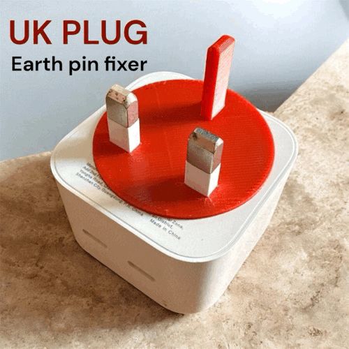 UK Plug - Earth pin Fixer